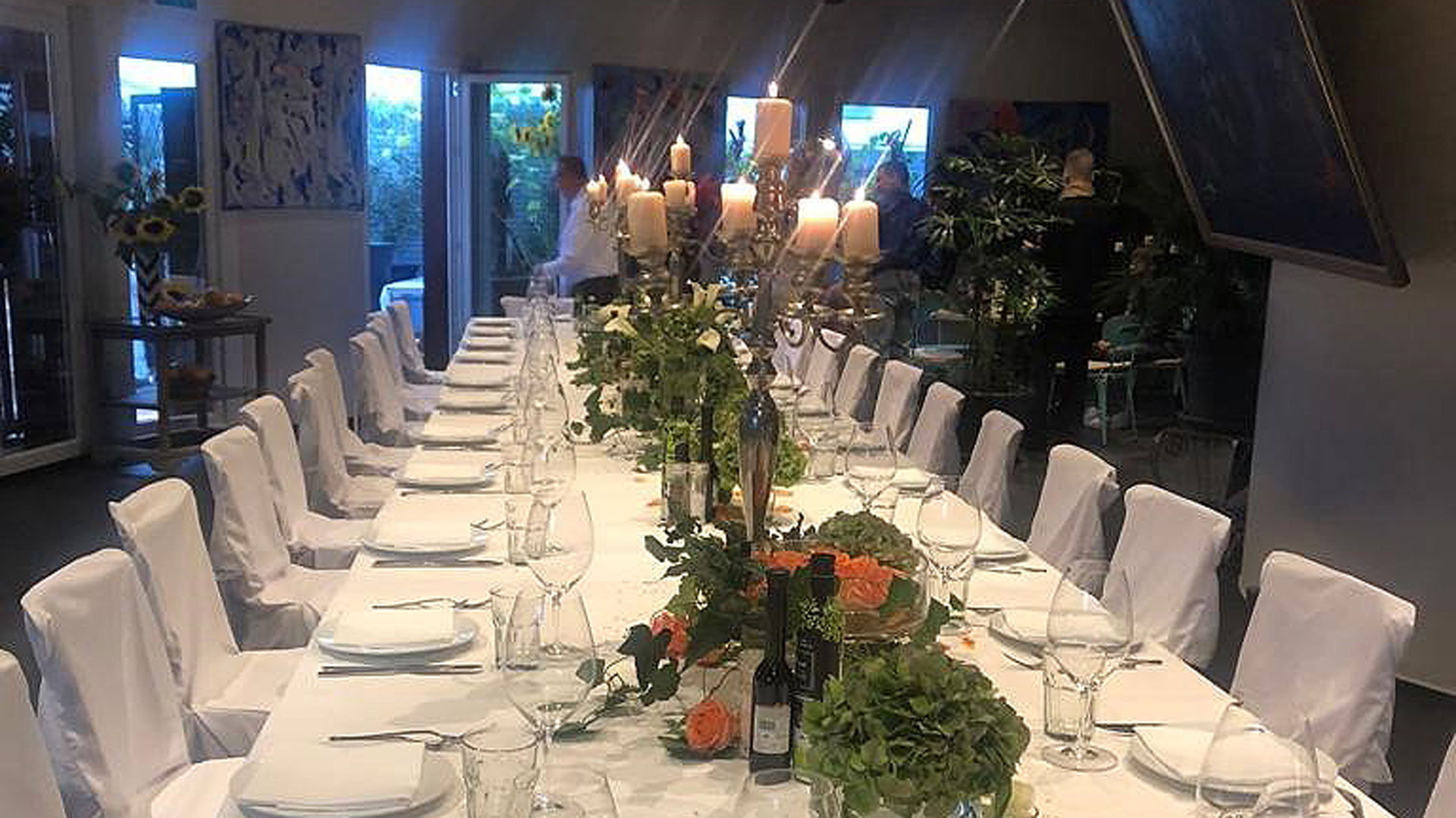 Banket-Sabor-Zürich-Schlieren Bankettbereich im SABOR Restaurant in Schlieren – festlich dekoriert für besondere Anlässe in stilvollem Ambiente
